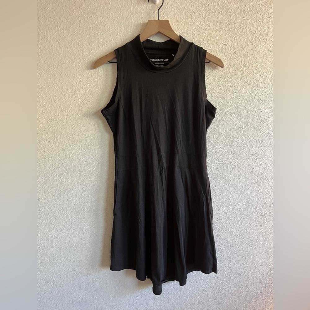 Toad&Co Black Sleeveless Mini Dress